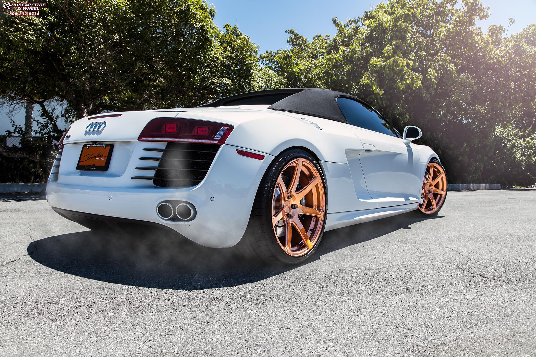vehicle gallery/audi r8 niche scuderia 7 20x9  Brushed | Gold Tint wheels and rims